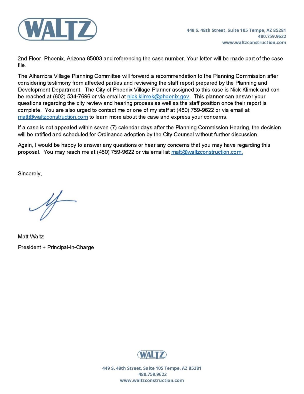 Public Notices Archives Waltz Construction